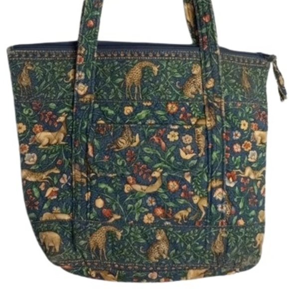 Vera Bradley Handbags - #17 Vintage Vera Bradley ANIMAL KINGDOM Quilted Tote Bag & Coin Purse Retired
